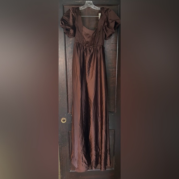 Show Me Your MuMu chocolate brown Nora Maxi Dress M and L - Picture 4 of 5